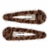 klikklak-haarspeldjes-panterprint-bruin-donkerbruin-van-Haarsoires Haarspeld Klikklak 7cm - Panterprint - Bruin Donkerbruin - 2 Stuks