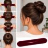 knotrolband-32cm-velvet-rood-op-model-van-Haarsoires Knotrolband 32cm – Hulpmiddel voor Knot – Velvet – Rood