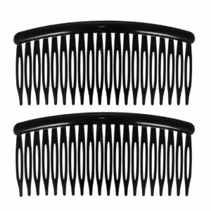 Opsteekkammen 10cm - Grove Tanden - Zwart - 2 Stuks