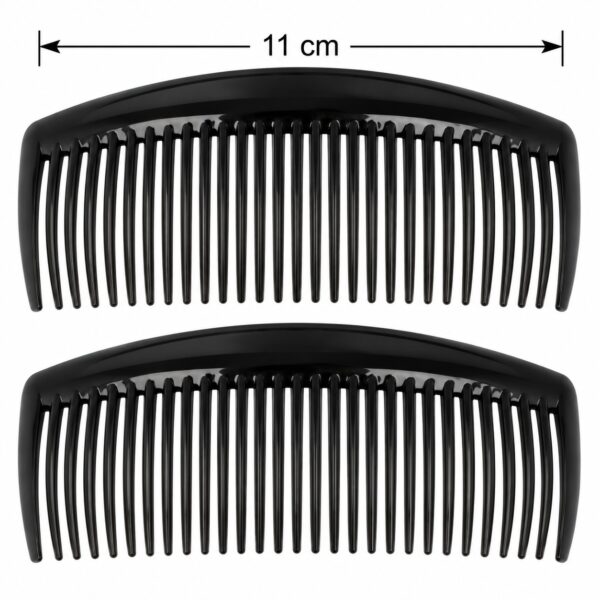 opsteekkammen-11cm-fijne-tanden-zwart-van-Haarsoires Opsteekkammen 11cm - Fijne Tanden - Zwart - 2 Stuks