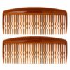 Opsteekkammen 12cm - Fijne Tanden - Bruin - 2 Stuks