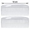 Opsteekkammen 12cm - Fijne Tanden - Transparant - 2 Stuks