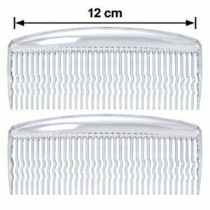 opsteekkammen-12cm-fijne-tanden-transparant-2stuks-van-Haarsoires Opsteekkammen 12cm - Fijne Tanden - Transparant - 2 Stuks
