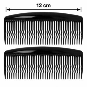 opsteekkammen-12cm-fijne-tanden-zwart-2stuks-van-Haarsoires Opsteekkammen 12cm - Fijne Tanden - Zwart - 2 Stuks