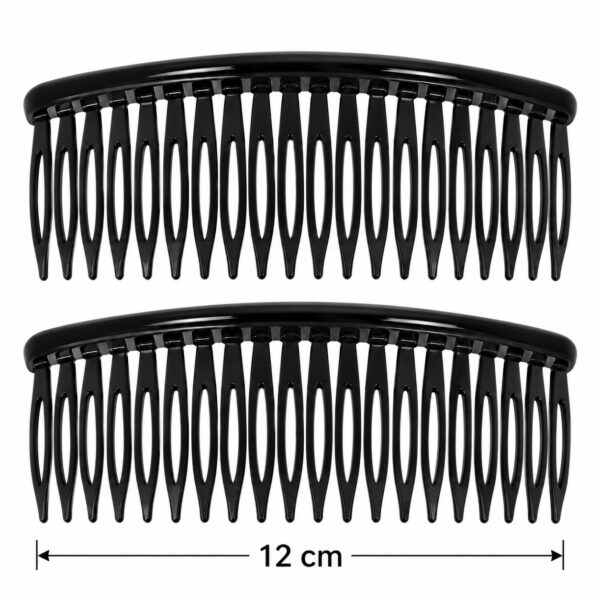 opsteekkammen-12cm-zwart-van-Haarsoires-1 Opsteekkammen 12cm - Grove Tanden - Zwart - 2 Stuks