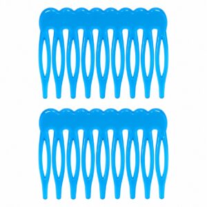 Opsteekkammen 4cm - Grove Tanden - Blauw - 2 Stuks
