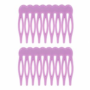 Opsteekkammen 4cm - Grove Tanden - Paars - 2 Stuks