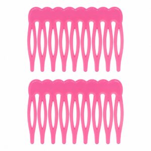 Opsteekkammen 4cm - Grove Tanden - Roze - 2 Stuks