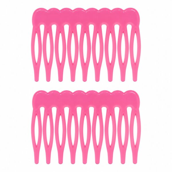 opsteekkammen-4cm-roze-van-Haarsoires Opsteekkammen 4cm - Grove Tanden - Roze - 2 Stuks