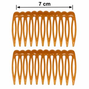 opsteekkammen-7cm-grove-tanden-bruin-2stuks-van-Haarsoires Opsteekkammen 7cm - Grove Tanden - Bruin - 2 Stuks