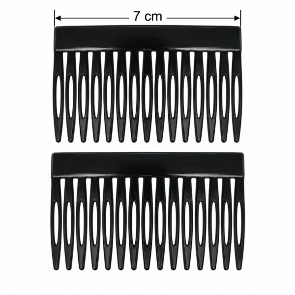 opsteekkammen-7cm-zwart-van-Haarsoires Opsteekkammen 7cm - Grove Tanden - Zwart - 2 Stuks