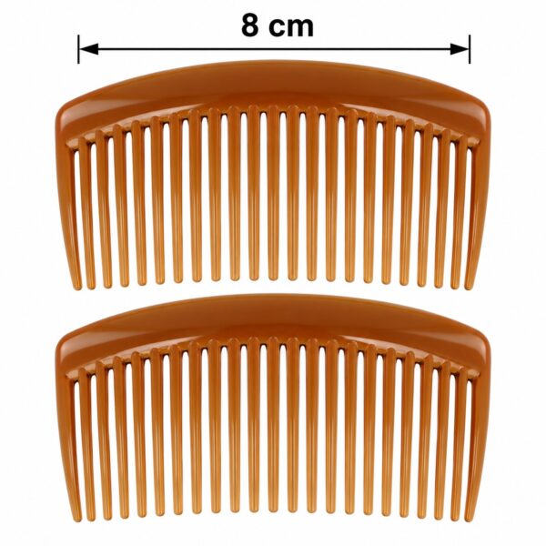 opsteekkammen-8cm-fijne-tanden-bruin-2stuks-van-Haarsoires Opsteekkammen 8cm - Fijne Tanden - Bruin - 2 Stuks