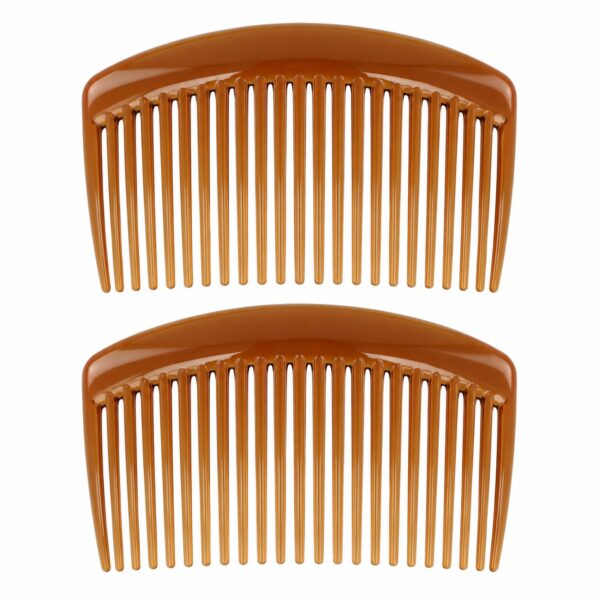 opsteekkammen-8cm-fijne-tanden-bruin-van-Haarsoires Opsteekkammen 8cm - Fijne Tanden - Bruin - 2 Stuks