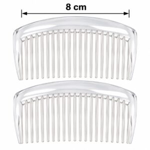 opsteekkammen-8cm-fijne-tanden-transparant-2stuks-van-Haarsoires Opsteekkammen 8cm - Fijne Tanden - Transparant - 2 Stuks