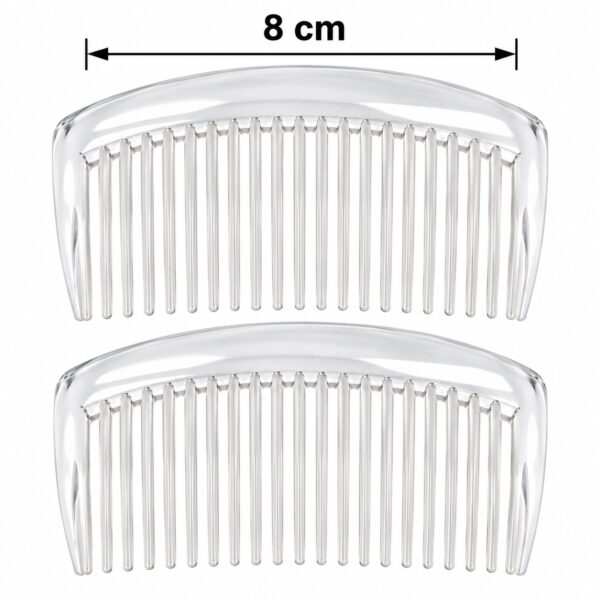 opsteekkammen-8cm-fijne-tanden-transparant-2stuks-van-Haarsoires Opsteekkammen 8cm - Fijne Tanden - Transparant - 2 Stuks