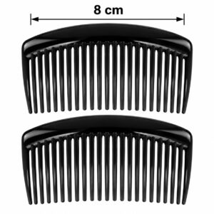 opsteekkammen-8cm-fijne-tanden-zwart-2stuks-van-Haarsoires Opsteekkammen 8cm - Fijne Tanden - Zwart - 2 Stuks