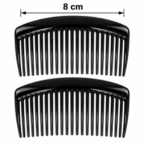 opsteekkammen-8cm-fijne-tanden-zwart-2stuks-van-Haarsoires Opsteekkammen 8cm - Fijne Tanden - Zwart - 2 Stuks