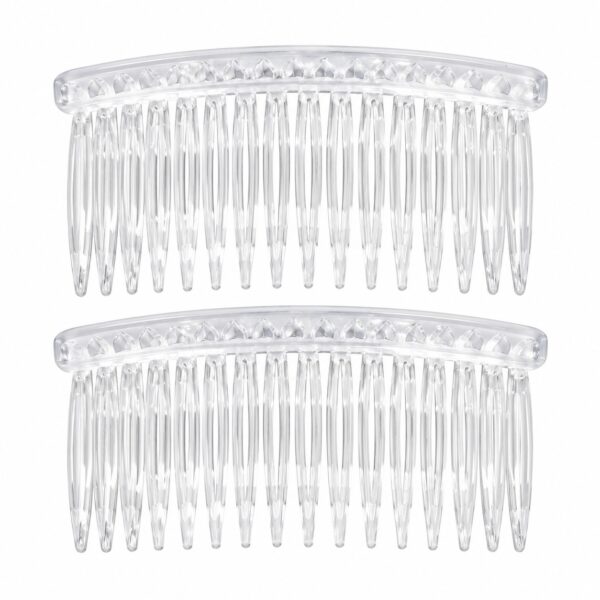 opsteekkammen-8cm-grove-tanden-transparant-van-Haarsoires Opsteekkammen 8cm – Grove Tanden – Transparant – 2 Stuks