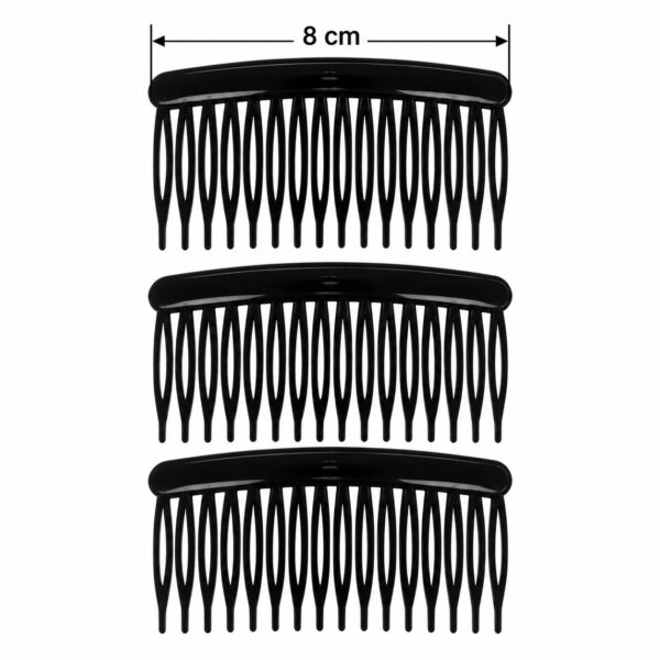 opsteekkammen-8cm-grove-tanden-zwart-3stuks-van-Haarsoires Opsteekkammen 8cm - Grove Tanden - Zwart - 3 Stuks