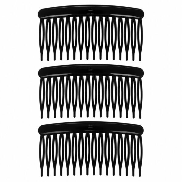 opsteekkammen-8cm-grove-tanden-zwart-van-Haarsoires Opsteekkammen 8cm - Grove Tanden - Zwart - 3 Stuks