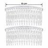 opsteekkammen-8cm-transparant-van-Haarsoires Opsteekkammen 8cm – Grove Tanden – Transparant – 2 Stuks