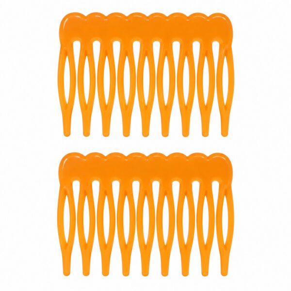 opsteekkammen-oranje-van-Haarsoires Opsteekkammen 4cm - Grove Tanden - Oranje - 2 Stuks