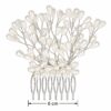 sierkam-parelkralen-wit-zilver-van-Haarsoires Sierkam 6cm - Parelkralen - Wit Zilver