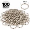 sleutelringen-2,5cm-zilver-100-stuks-van-Haarsoires DIY Sleutelringen 2,5cm – Sleutelhangers – Metaal – Zilver – 100 Stuks