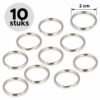 DIY Sleutelringen 2cm – Sleutelhangers – Metaal – Zilver – 10 Stuks