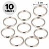 DIY Sleutelringen 3cm – Sleutelhangers – Metaal – Zilver – 10 Stuks