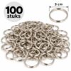 DIY Sleutelringen 3cm – Sleutelhangers – Metaal – Zilver – 100 Stuks