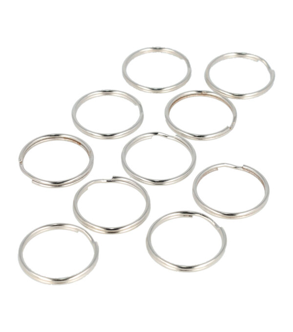 sleutelringen_13 DIY Sleutelringen 2,5cm – Sleutelhangers – Metaal – Zilver – 10 Stuks